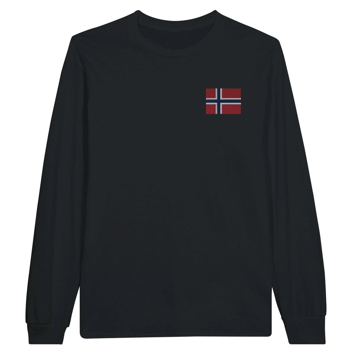 T-shirt manches longues norvège broderie coton doux