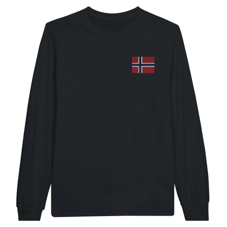 T-shirt manches longues norvège broderie coton doux