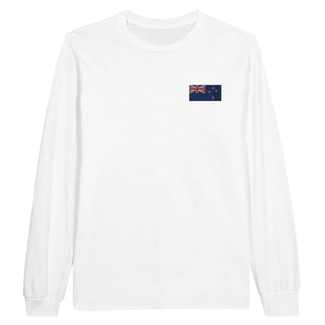T-shirt manches longues nouvelle-zélande broderie coton doux