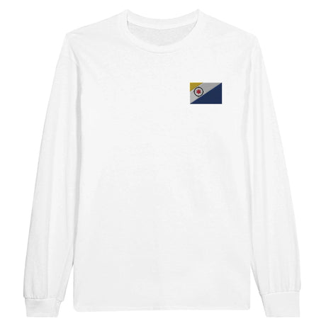 T-shirt manches longues pays-bas caraibéen coton brodé
