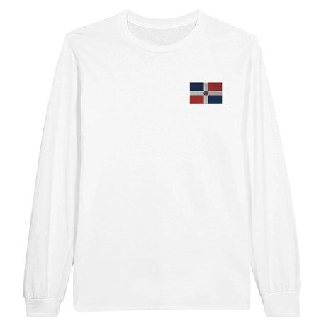 T-shirt manches longues république dominicaine broderie coton