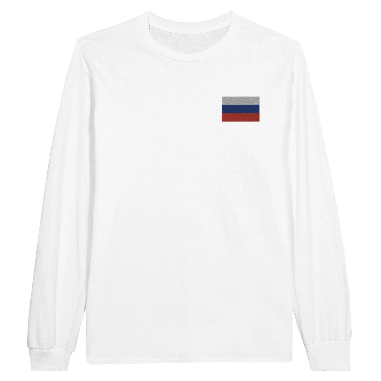 T-shirt manches longues russie coton doux broderie couleur