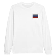 T-shirt manches longues russie coton doux broderie couleur