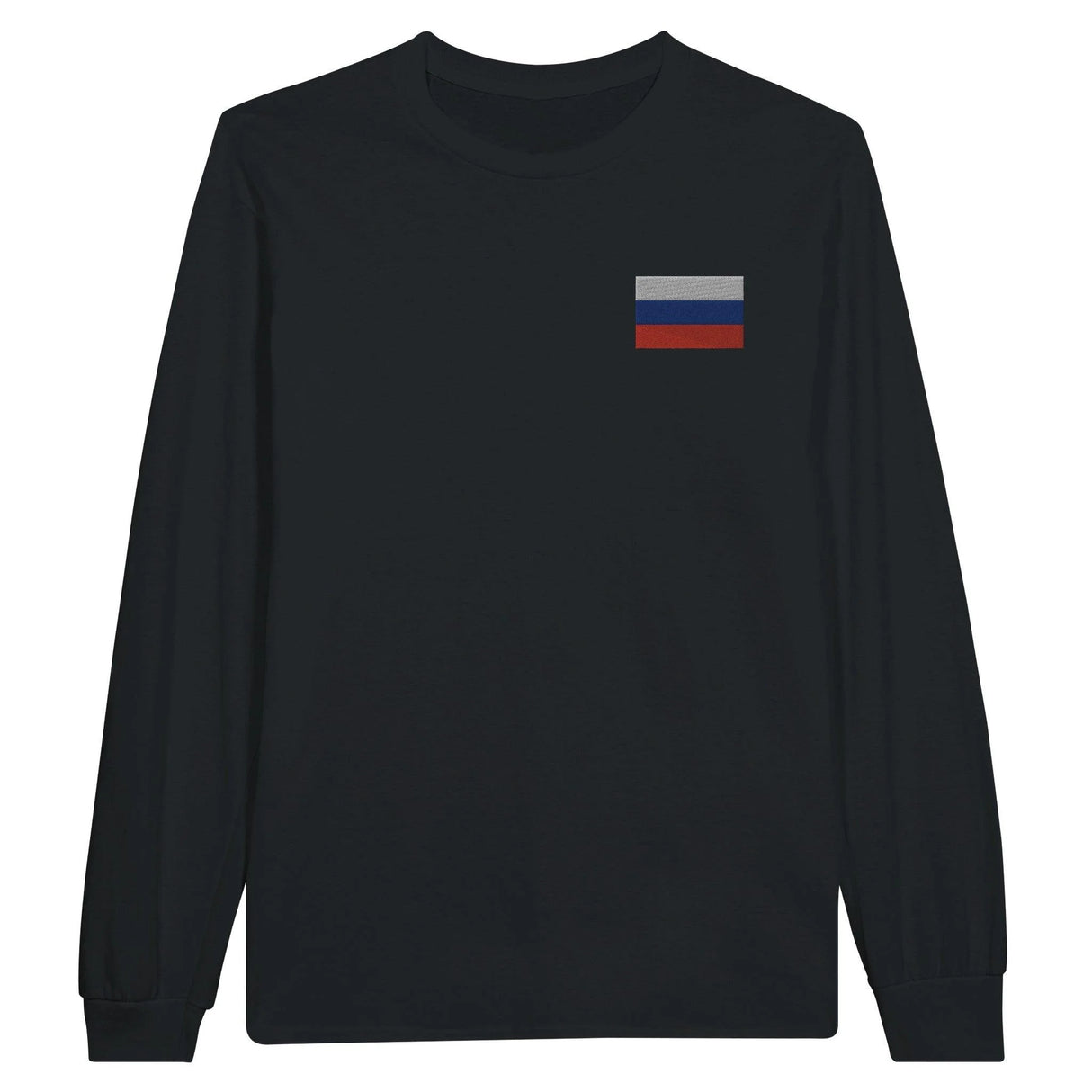 T-shirt manches longues russie coton doux broderie couleur