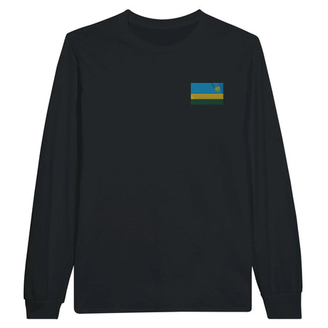 T-shirt manches longues rwanda broderie couleur coton doux