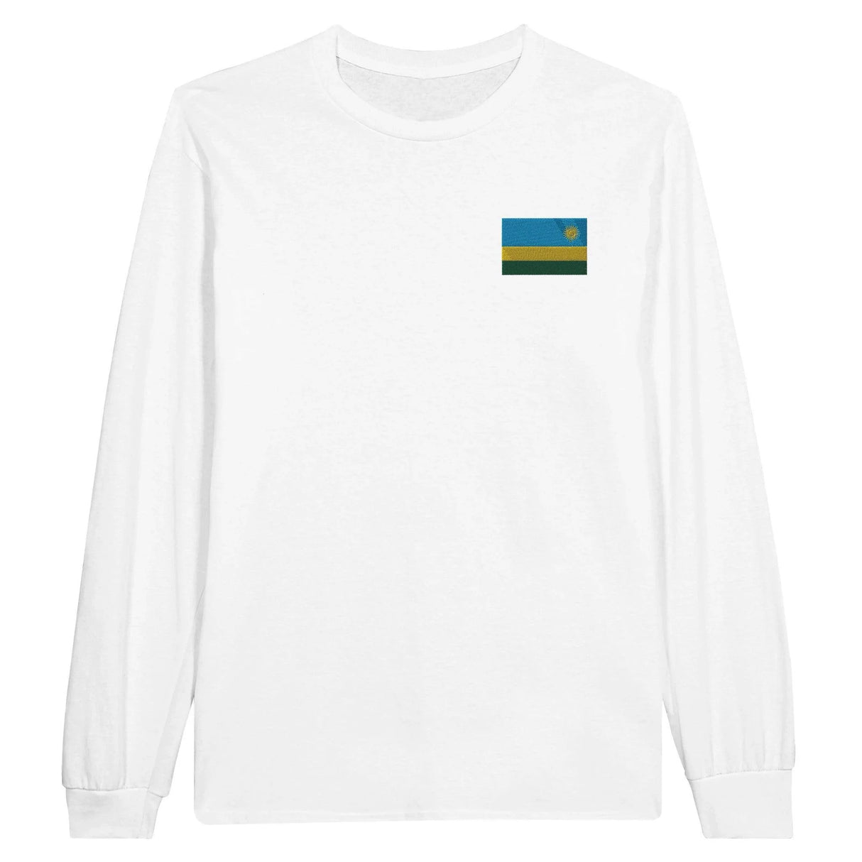 T-shirt manches longues rwanda broderie couleur coton doux