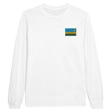 T-shirt manches longues rwanda broderie couleur coton doux