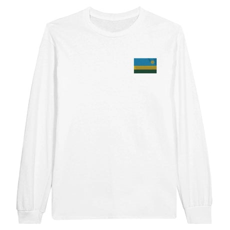 T-shirt manches longues rwanda broderie couleur coton doux