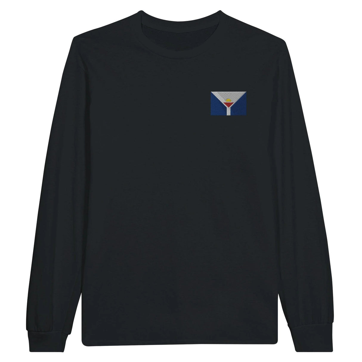T-shirt manches longues saint-martin coton broderie couleur