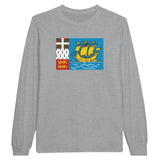T-shirt manches longues saint-pierre-et-miquelon coton mélangé