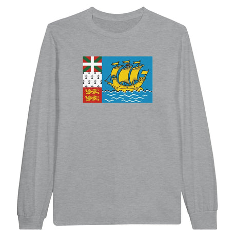 T-shirt manches longues saint-pierre-et-miquelon coton mélangé
