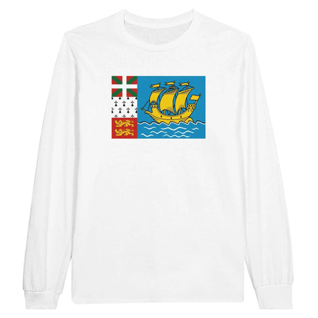T-shirt manches longues saint-pierre-et-miquelon coton mélangé