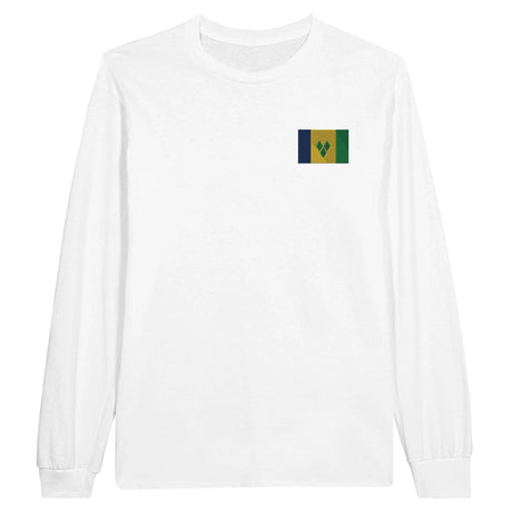 T-shirt manches longues saint-vincent broderie coton doux