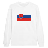 T-shirt manches longues slovaquie coton mélangé imprimé