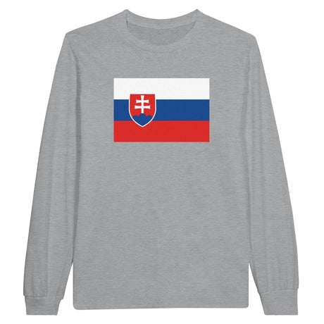T-shirt manches longues slovaquie coton mélangé imprimé