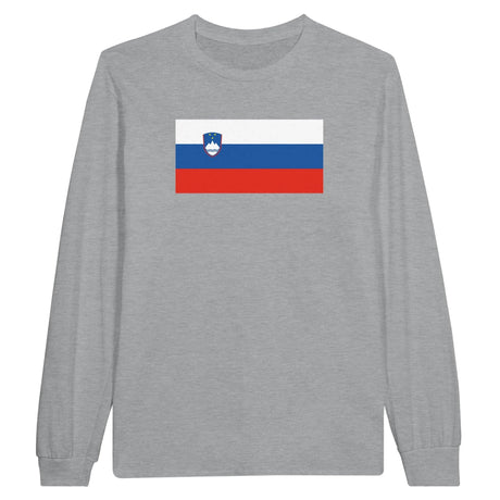 T-shirt manches longues slovénie coton mélangé imprimé