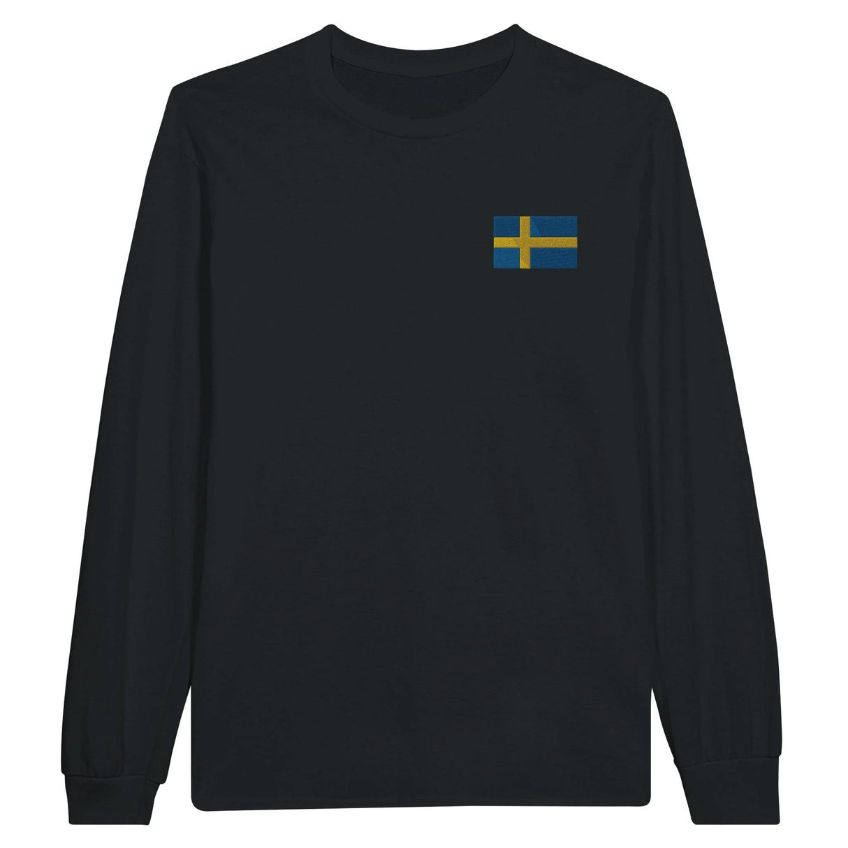 T-shirt manches longues suède coton doux broderie couleur