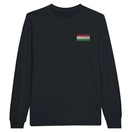 T-shirt manches longues tadjikistan broderie coton doux