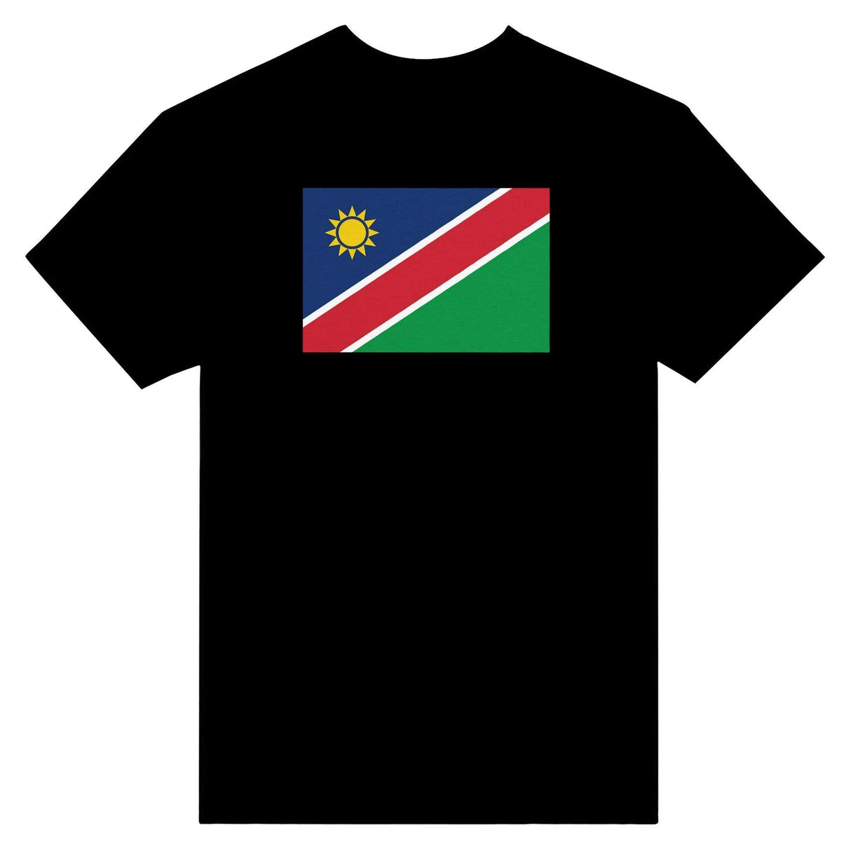 T-shirt namibie brodé en coton mélangé couleurs patriotiques