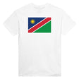 T-shirt namibie brodé en coton mélangé couleurs patriotiques