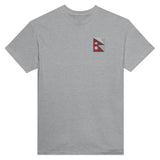 T-shirt népal broderie couleur en coton épais mélangé