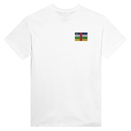 T-shirt république centrafricaine broderie coton mélangé