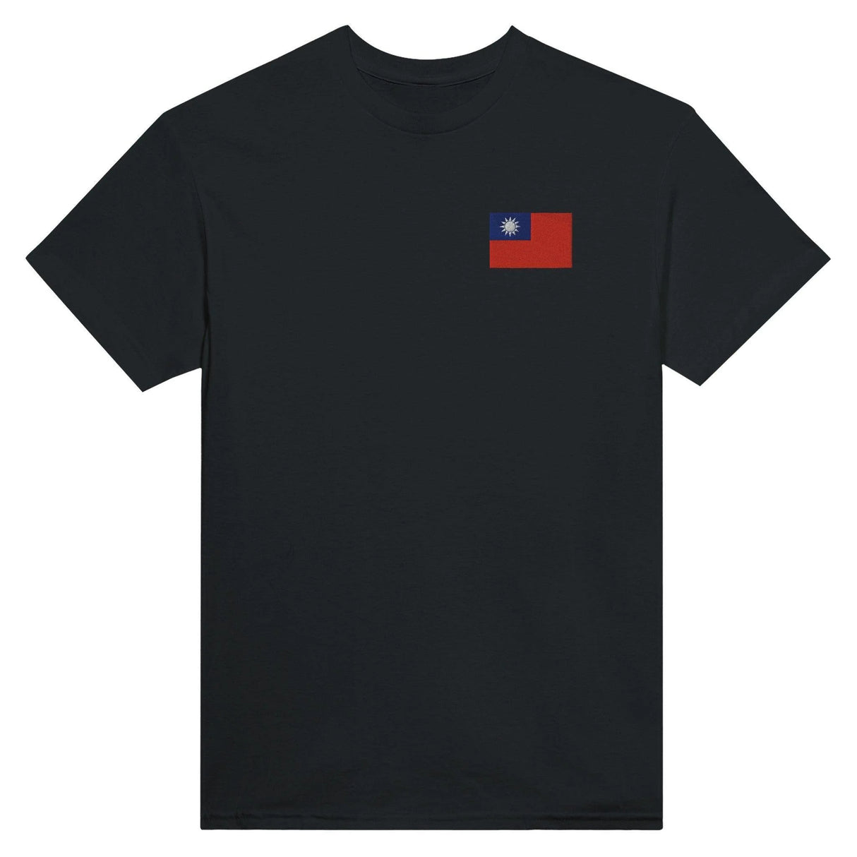 T-shirt république de chine coton mélangé broderie couleur