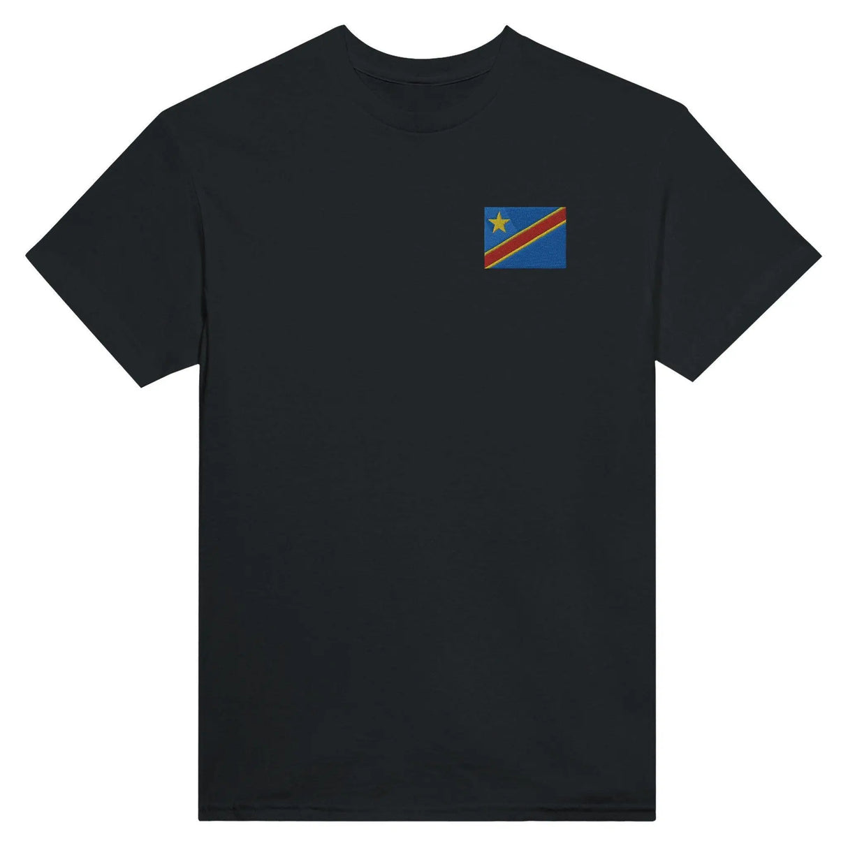 T-shirt république démocratique du congo broderie coton épais