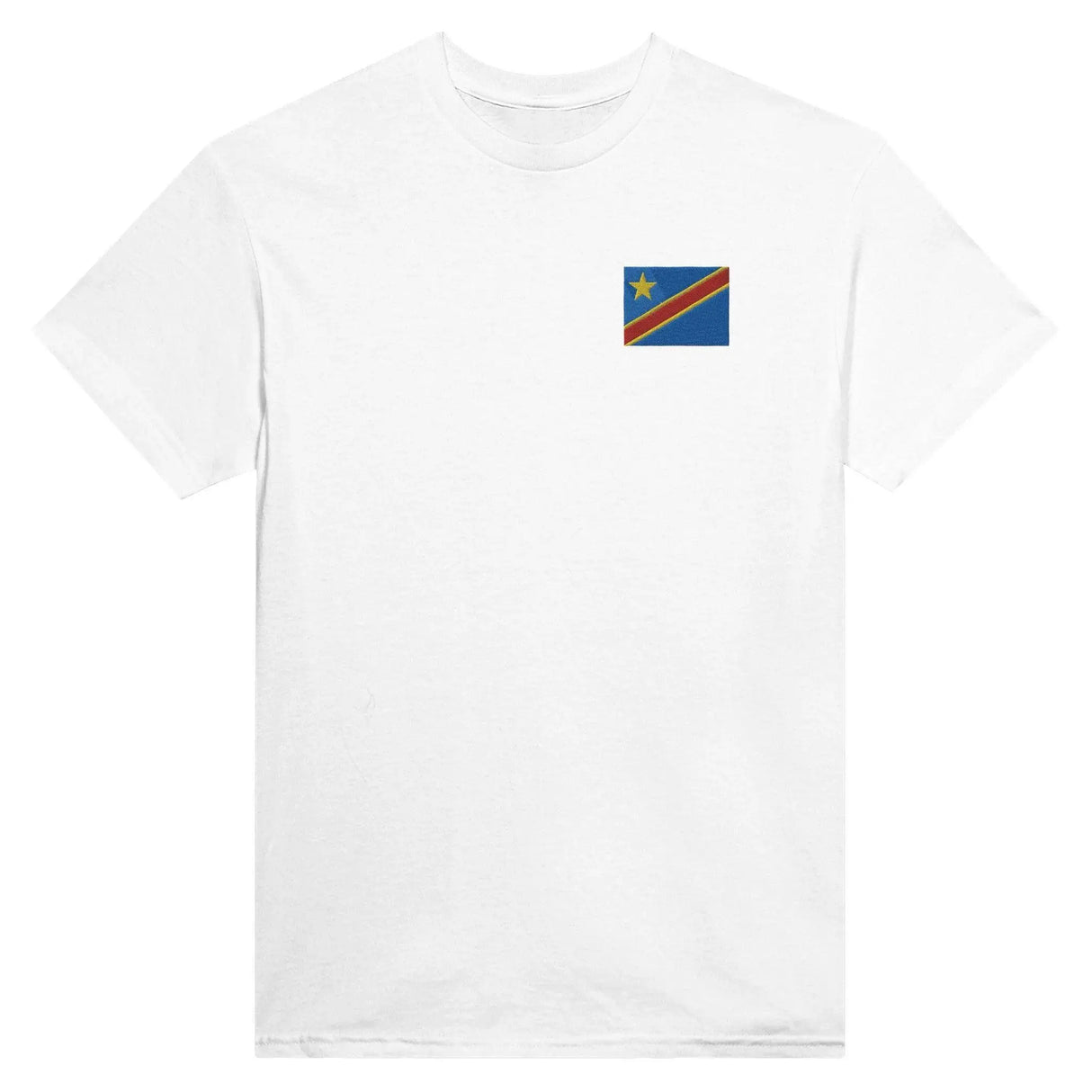 T-shirt république démocratique du congo broderie coton épais