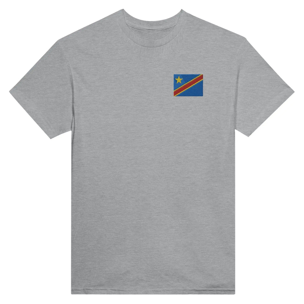 T-shirt république démocratique du congo broderie coton épais