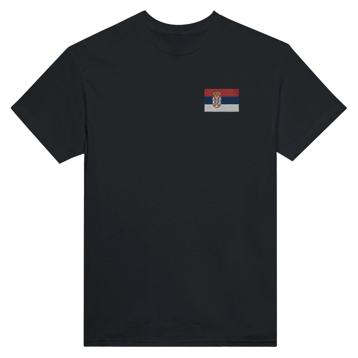 T-shirt serbie broderie couleur en coton mélangé élégant