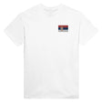 T-shirt serbie broderie couleur en coton mélangé élégant