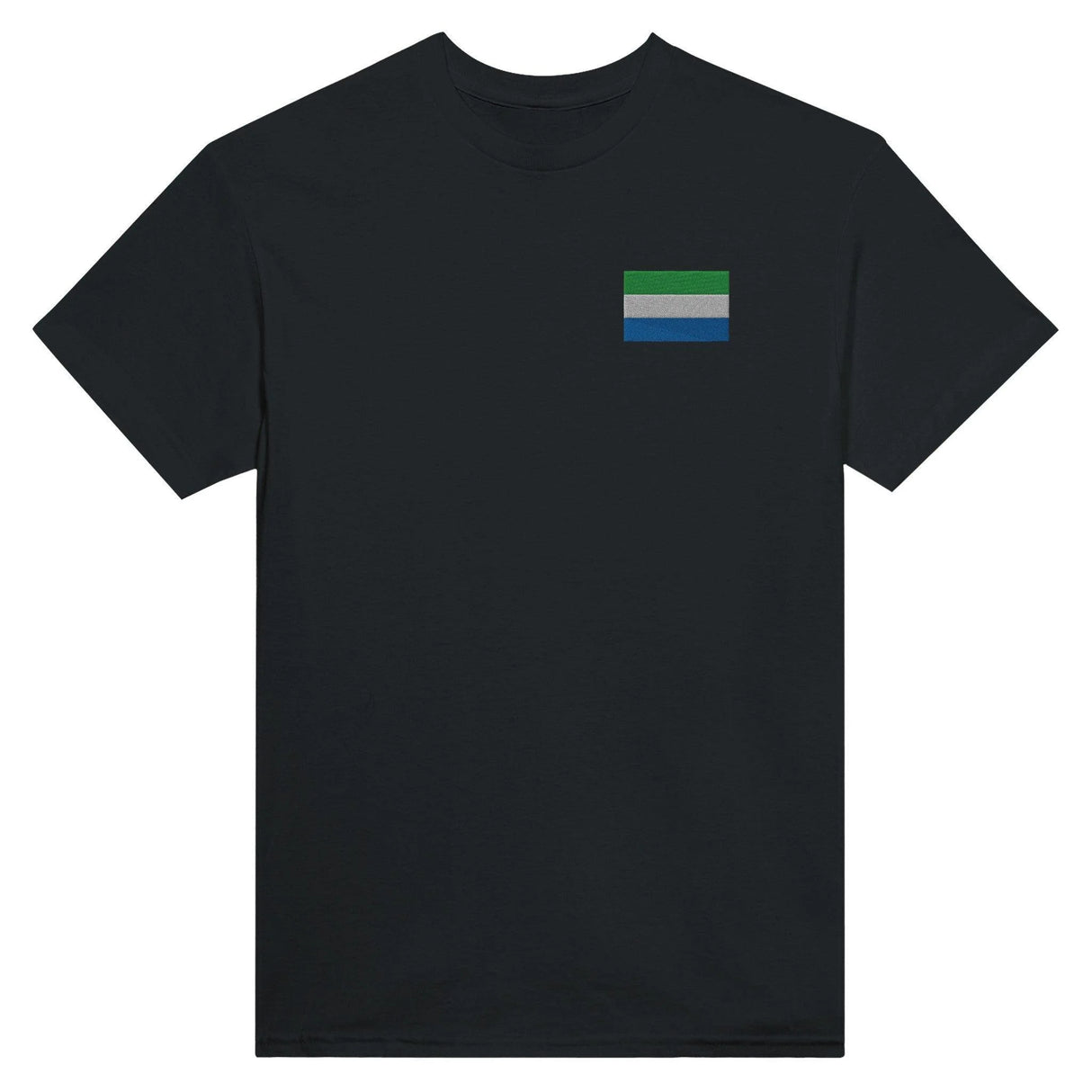 T-shirt sierra leone broderie couleur coton mélangé doux