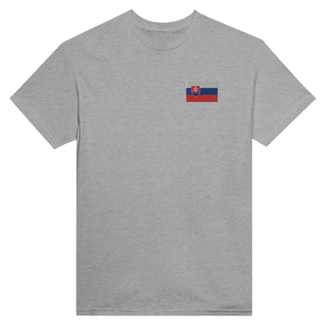 T-shirt slovaquie coton mélangé broderie couleur