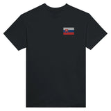 T-shirt slovaquie coton mélangé broderie couleur