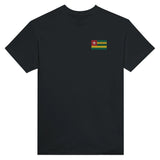 T-shirt togo broderie couleur en coton épais mélangé