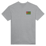 T-shirt togo broderie couleur en coton épais mélangé