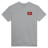 T-shirt tunisie broderie couleur en coton épais mélangé