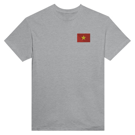 T-shirt viêt nam broderie couleur coton épais douceur