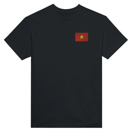 T-shirt viêt nam broderie couleur coton épais douceur