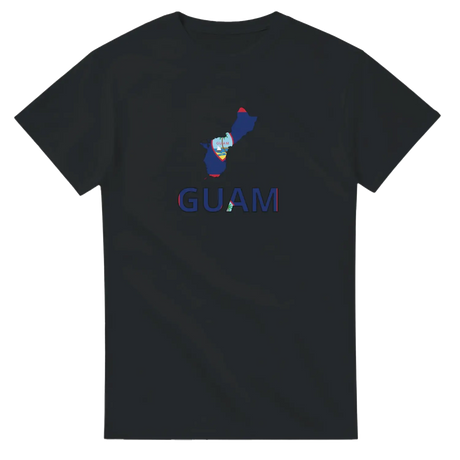 T-shirtt-shirt drapeau guam en carte - pixelforma