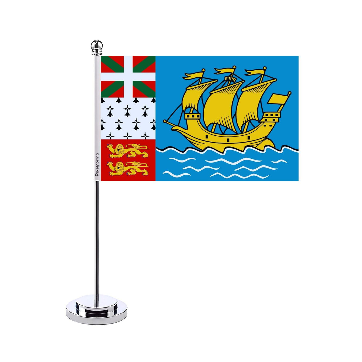 Drapeau bureau de Saint-Pierre-et-Miquelon - Pixelforma 