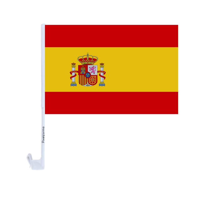 Drapeau voiture de l'Espagne en polyester - Pixelforma 