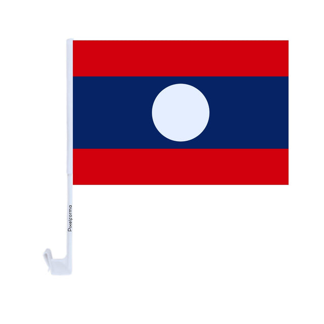 Drapeau voiture du Laos en polyester - Pixelforma 